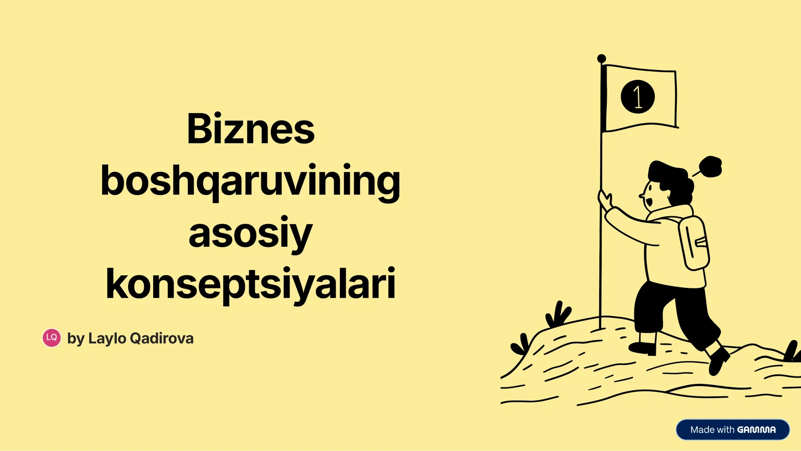 Biznesni Boshqarish Asoslari