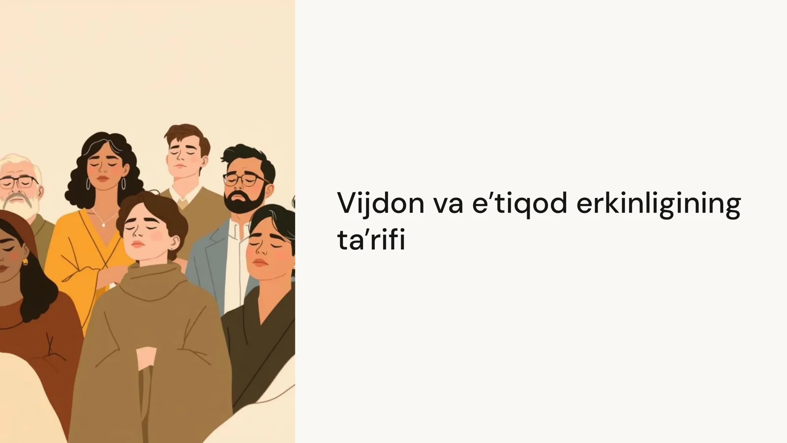 Vijdon va e'tiqod erkinligining ta'rifi