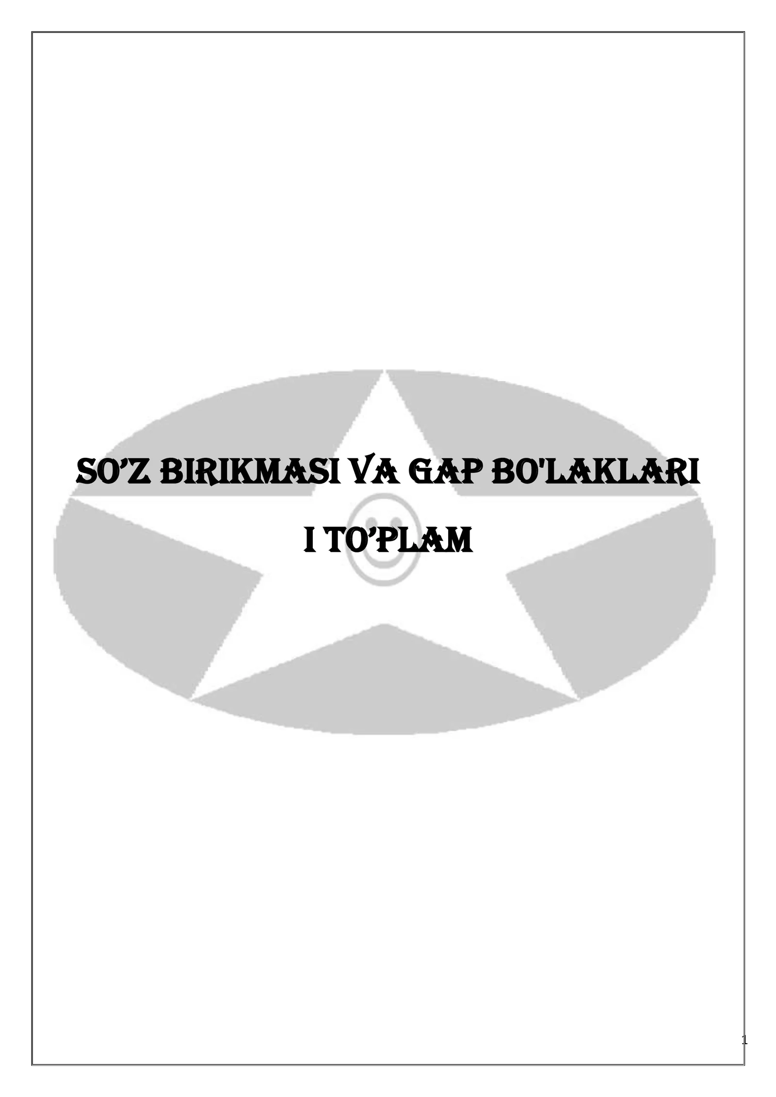 So’z birikmasi va gap bo'laklari test