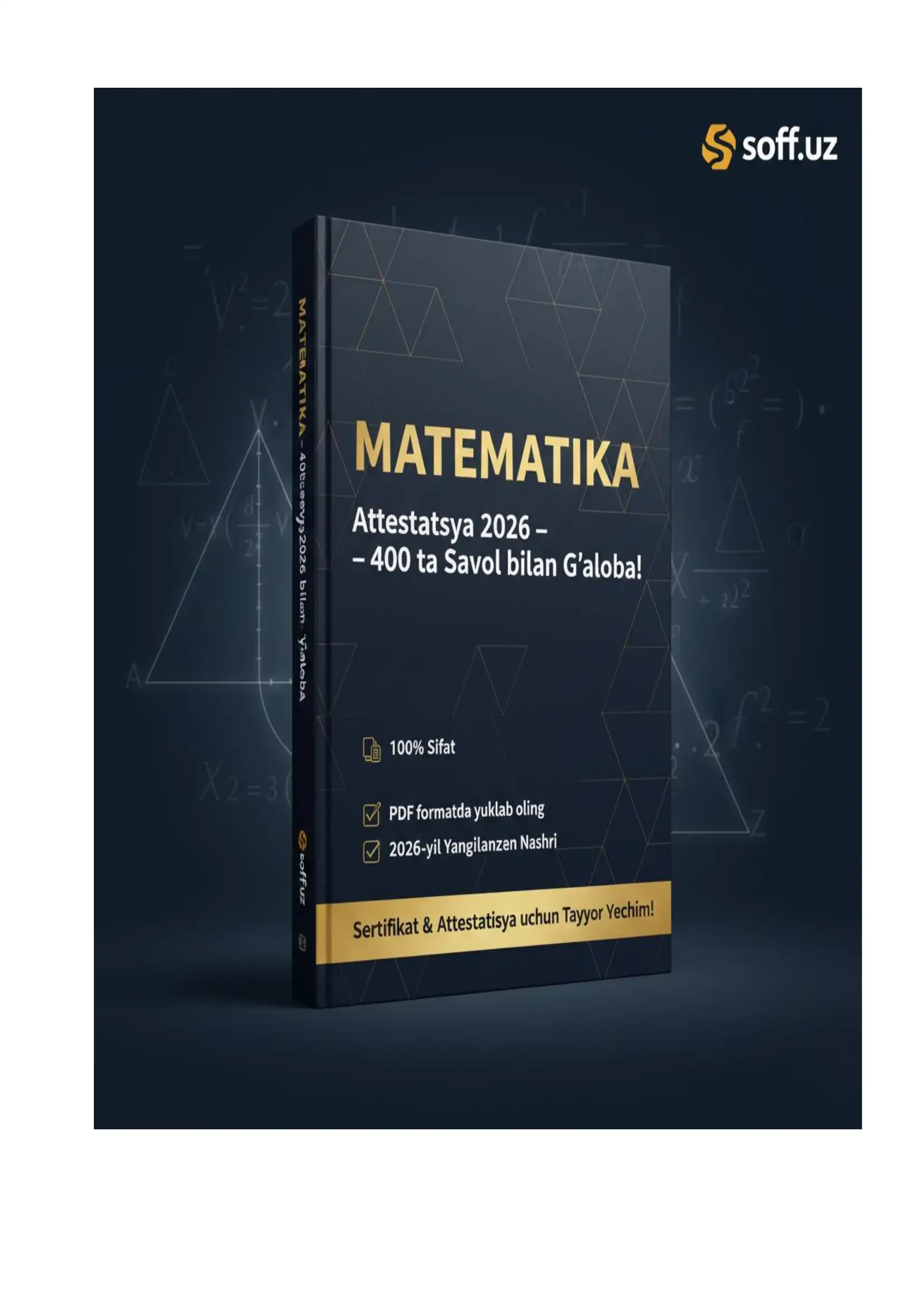 Matematika: Attestatsiya 2026 – 400 ta test