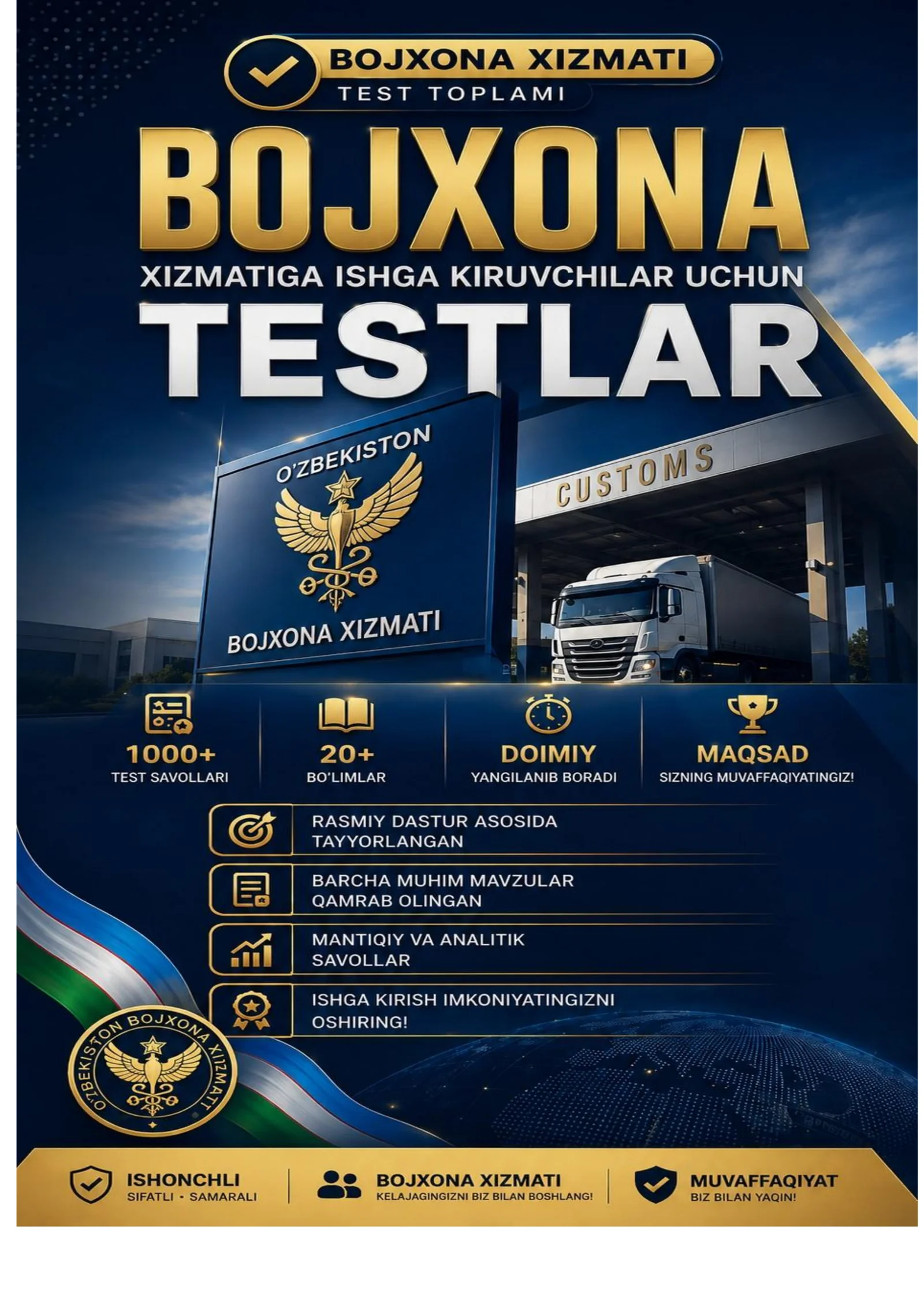 BOJXONA TESTLARI 300 TA