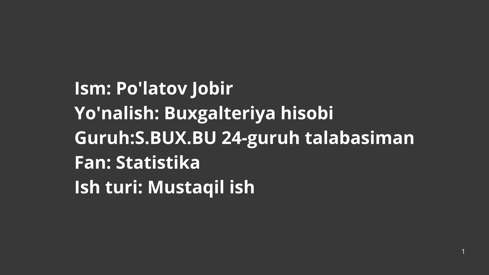 milliy boylik statiskasi