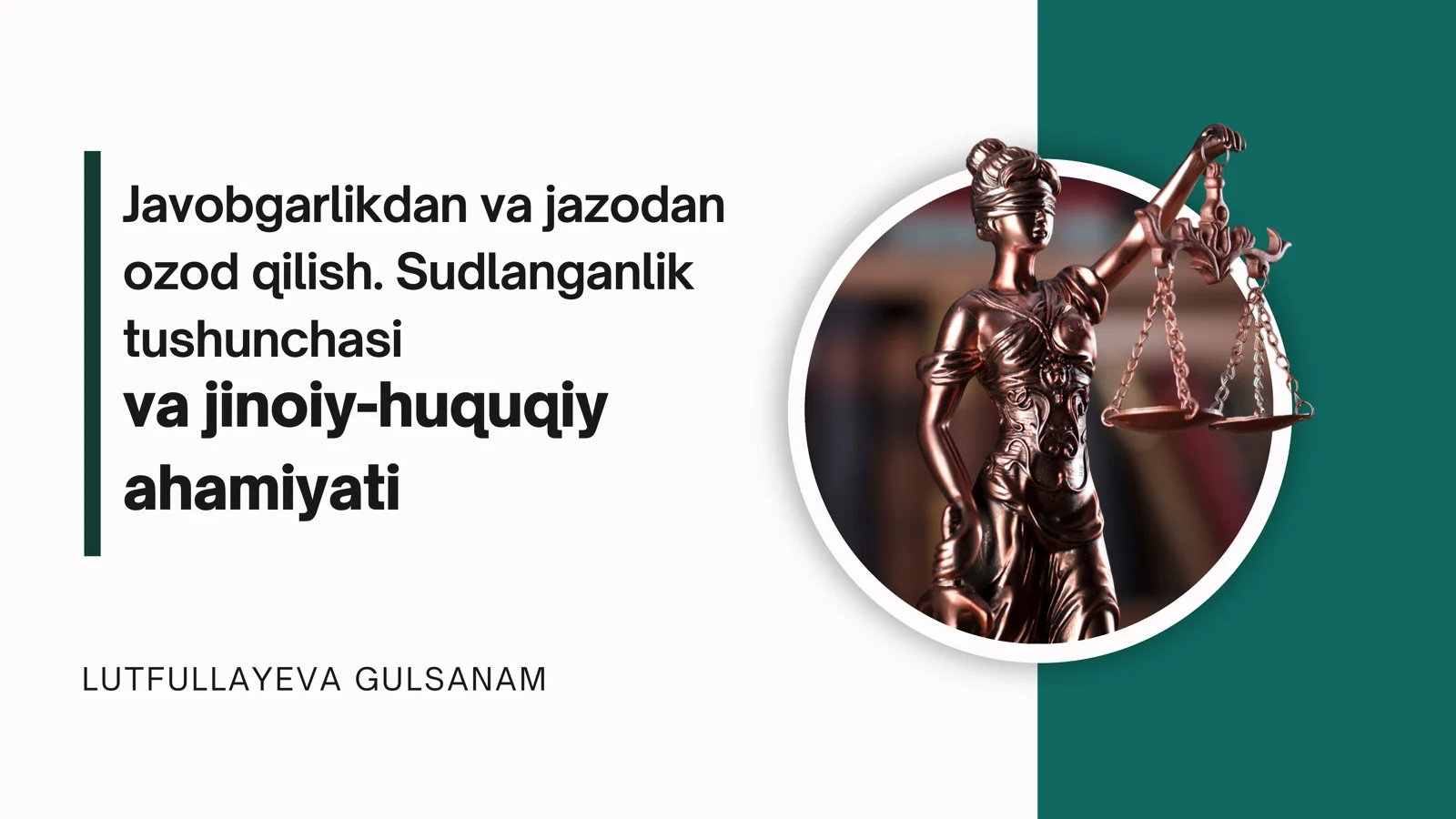 Jinoyat Uchun Javobgarlik Tushunchasi