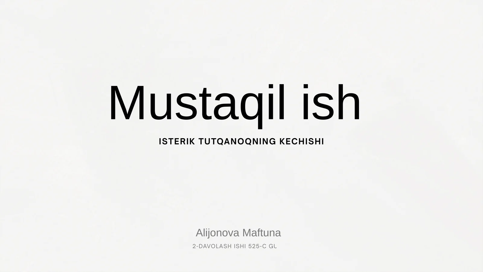 Isterik tutqanoqning kechishi