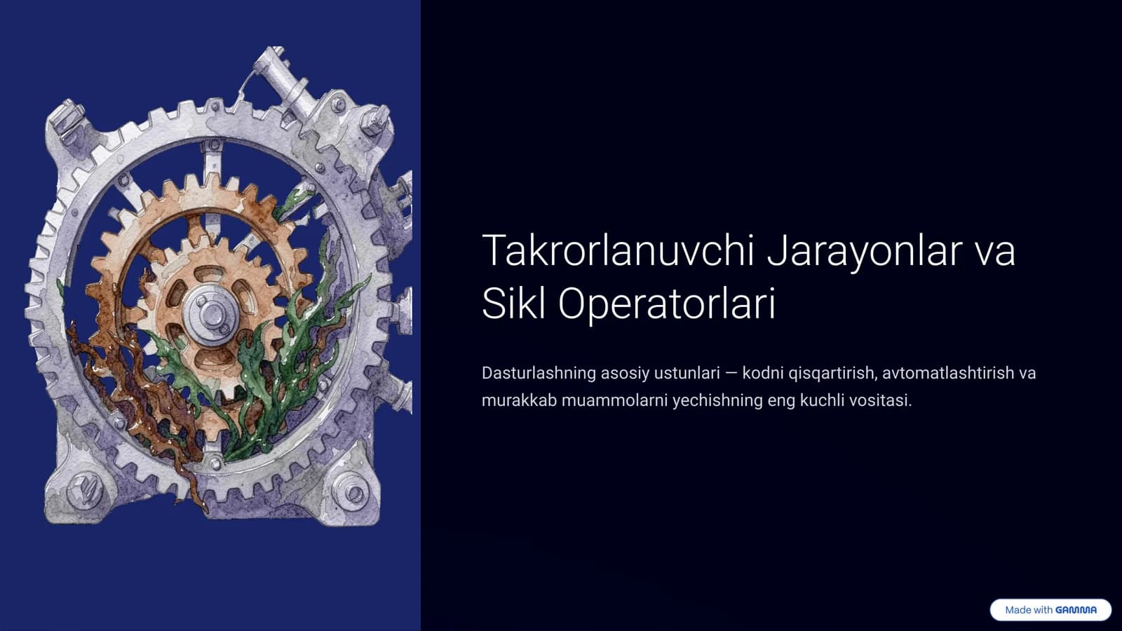 Takrorlanuvchi Jarayonlar va Sikl Operatorlari
