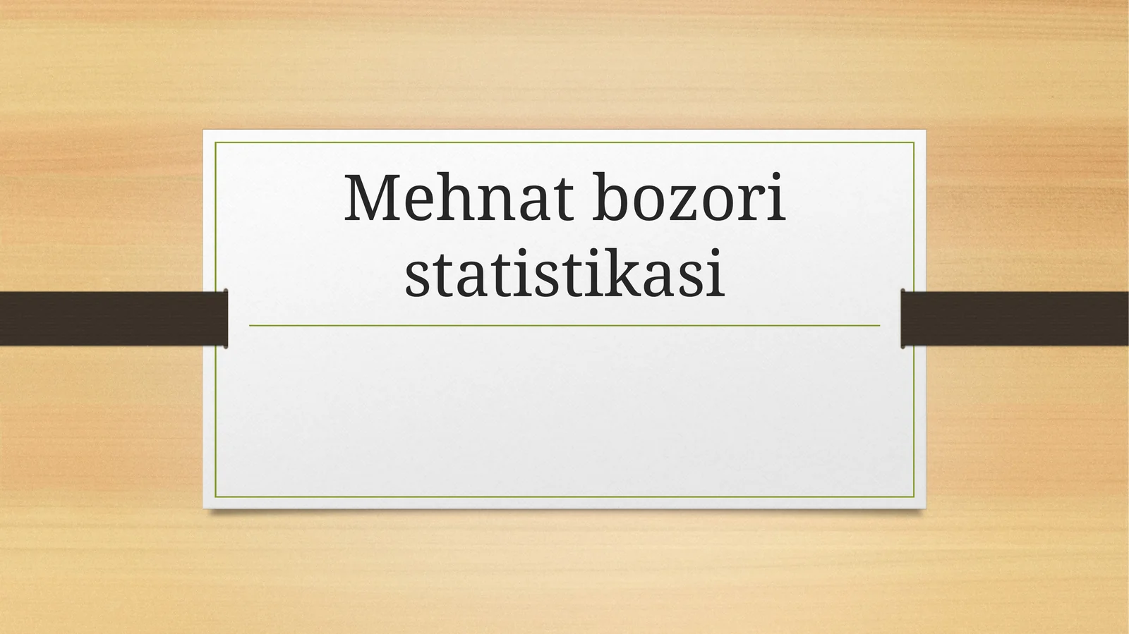 Mehnatbozor statistikasi