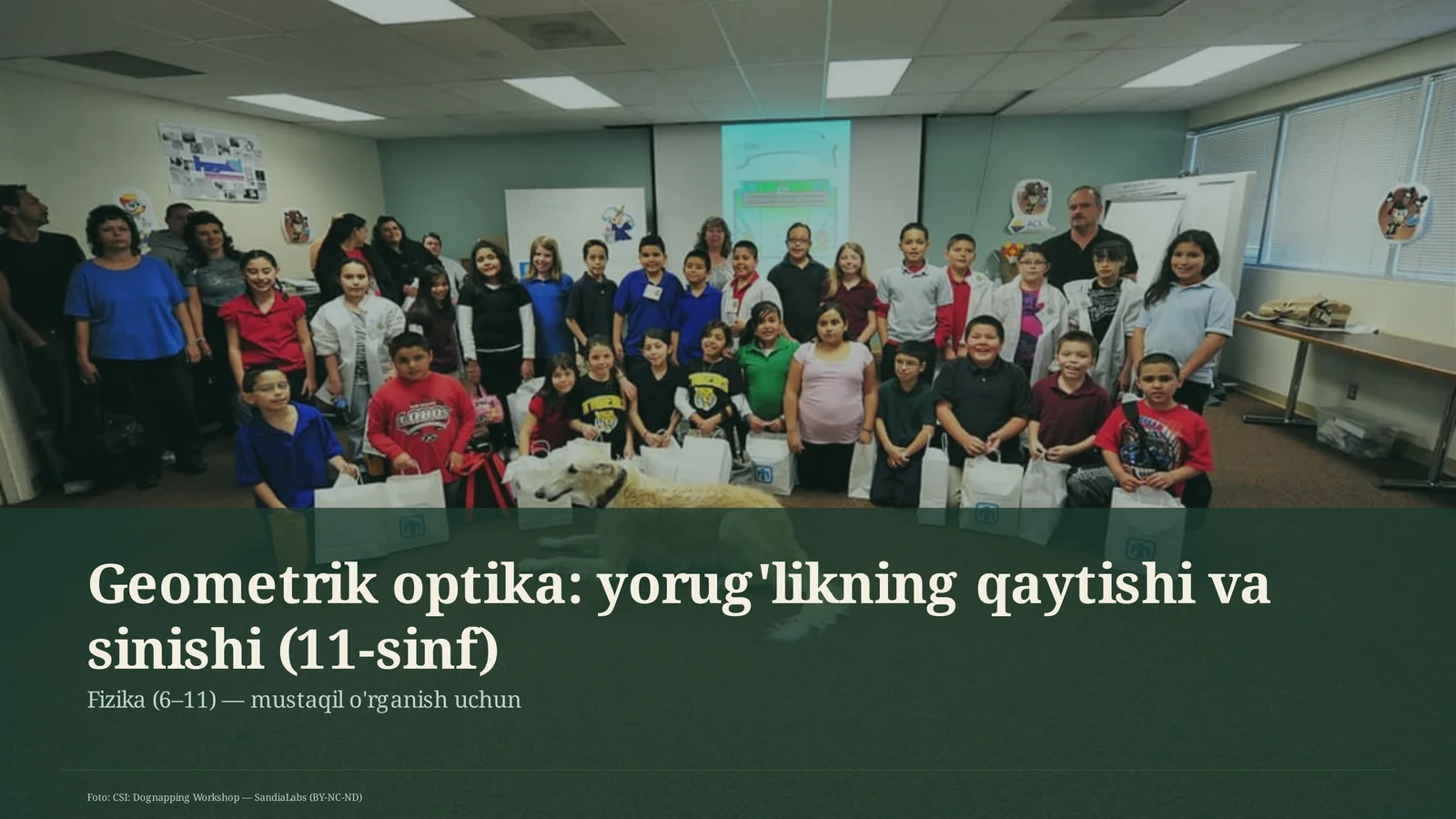 Geometrik optika: yorug'likning qaytishi va sinishi (11-sinf)