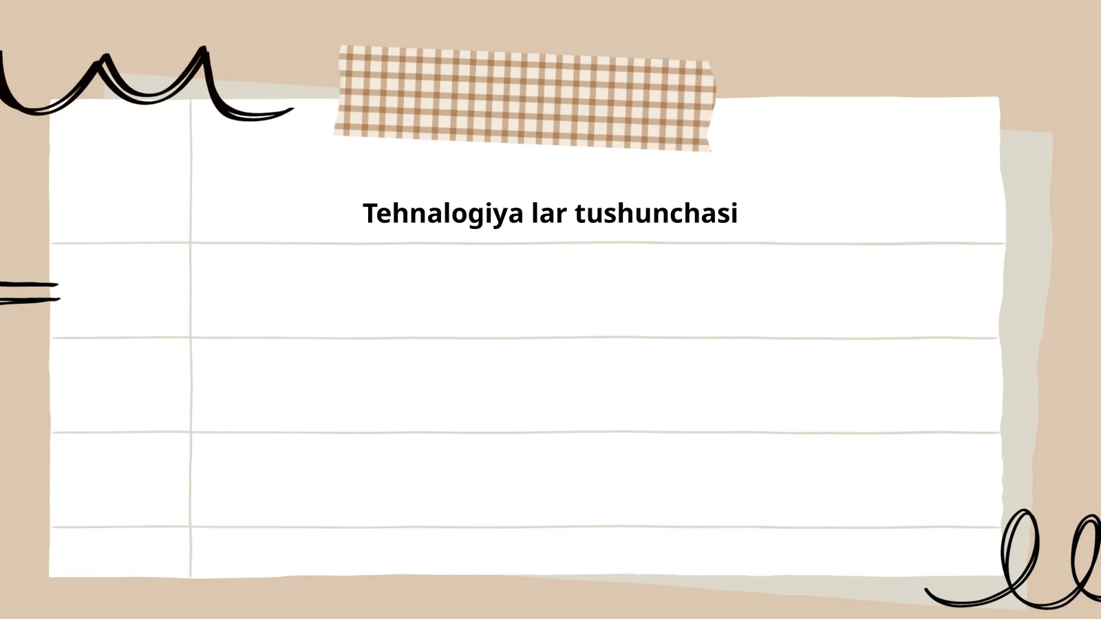 Texnologiyalar tushunchasi va mohiyati