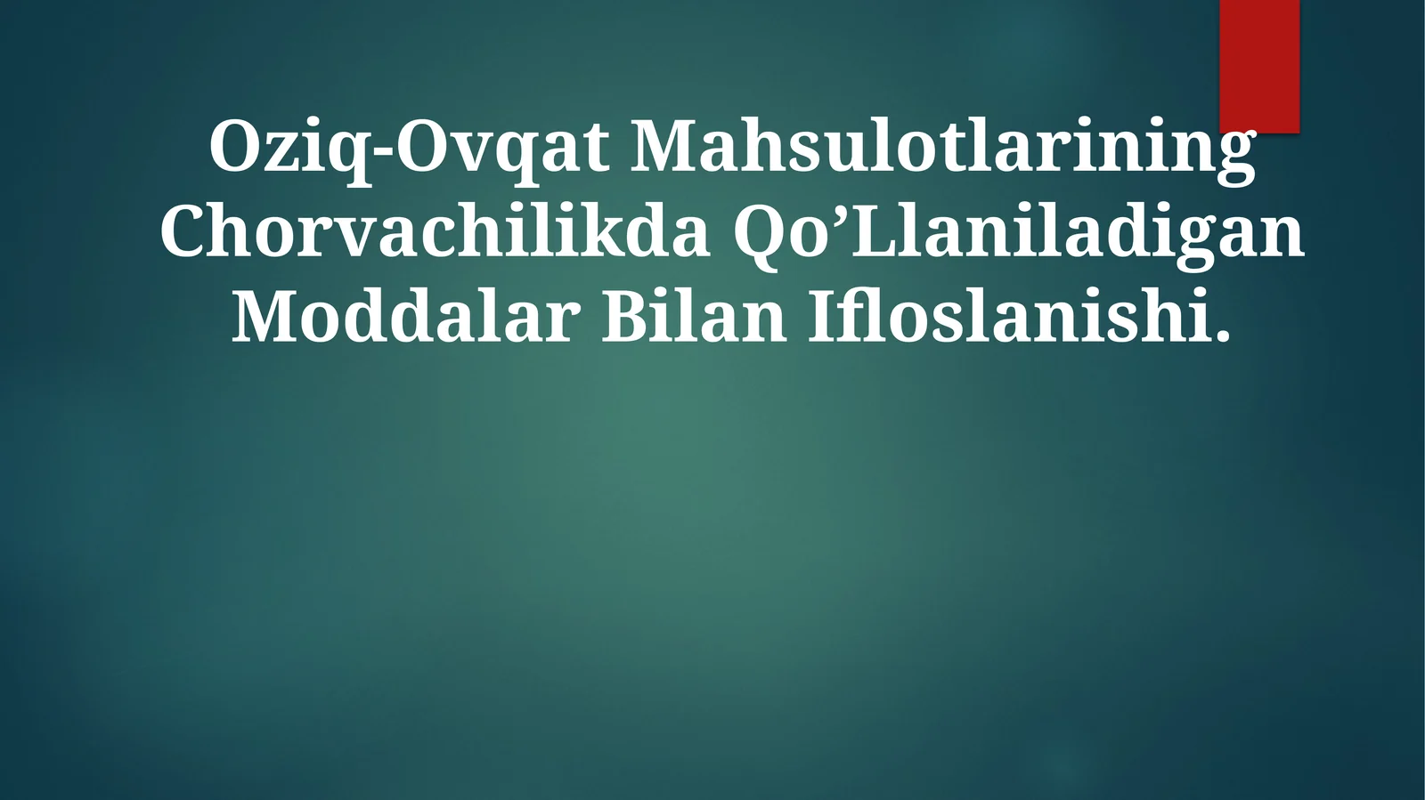 Oziq-Ovqat Mahsulotlari
