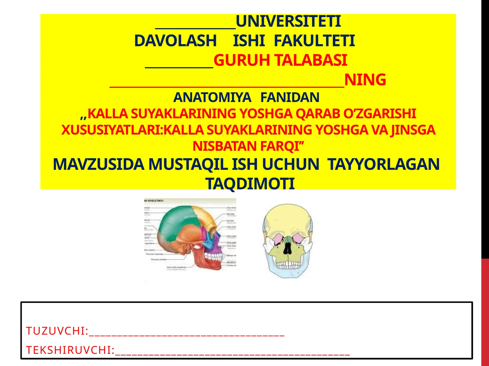 Kallasuyaklarining yoshga qarabo'zgarishi