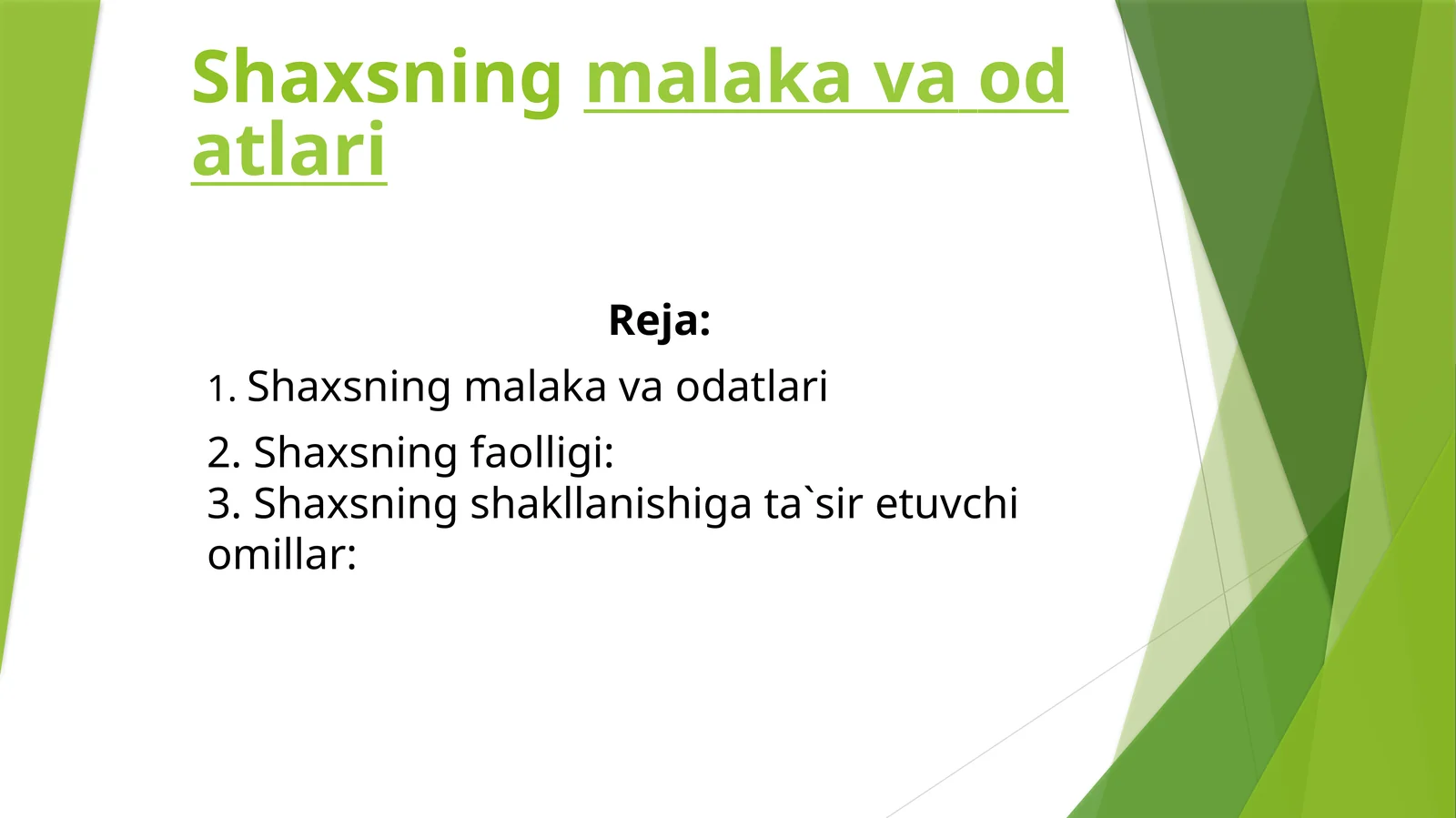 Shaxsningmalakavaodatlari