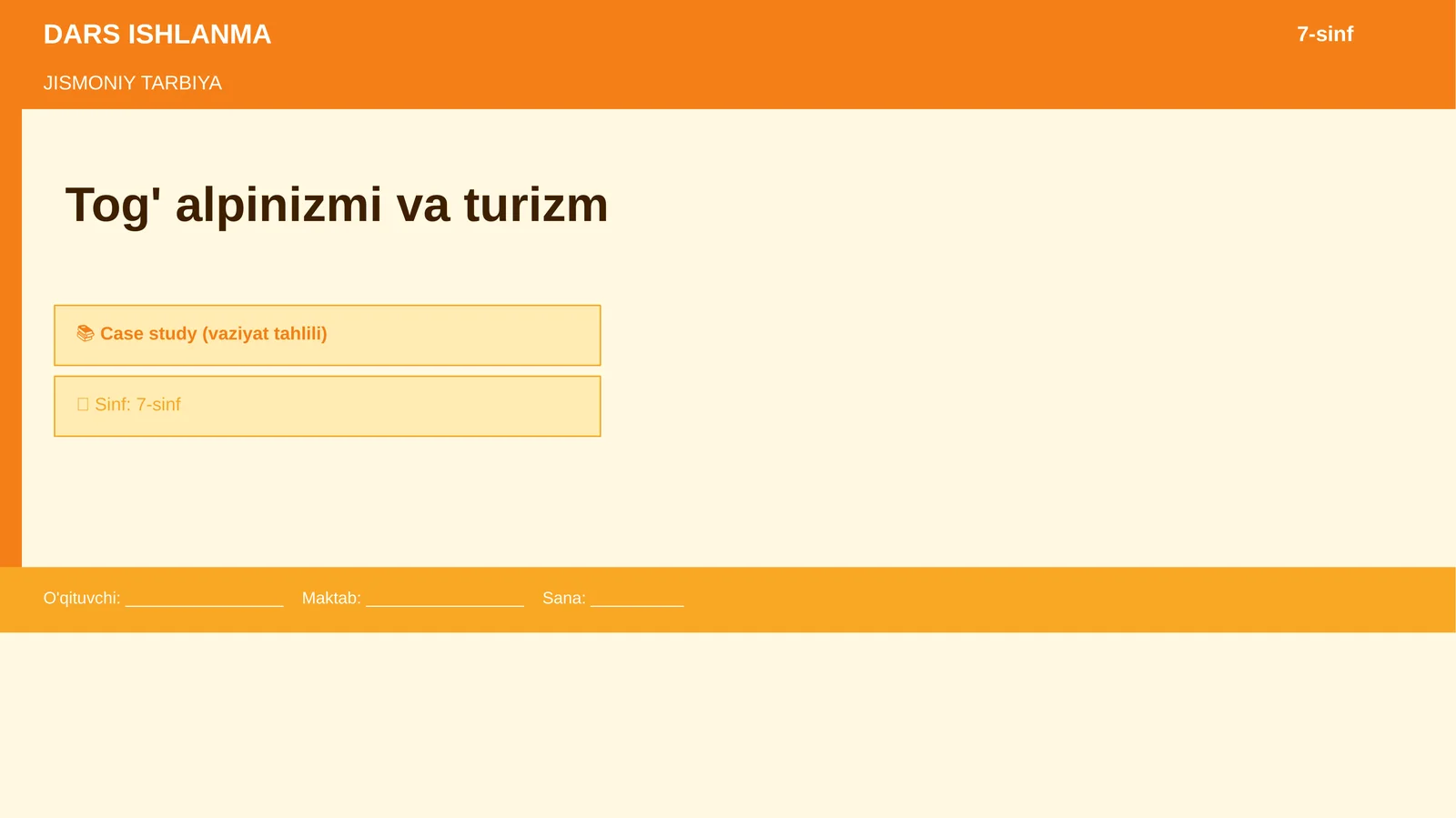 DARS ISHLANMA