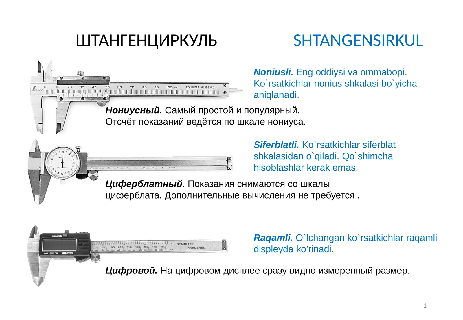 ШТАНГЕНЦИРКУЛЬ - SHTANGENSIRKUL