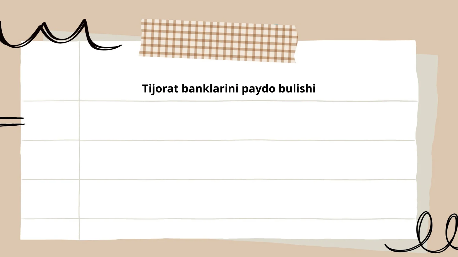 Tijorat banklarini paydo bulishi