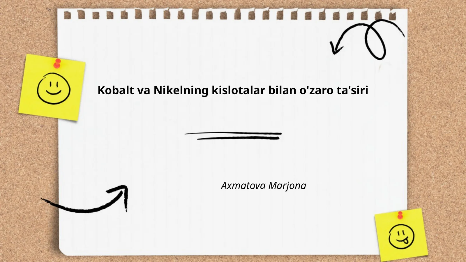 Kobalt va Nikelning kislotalar bilan o'zaro ta'siri
