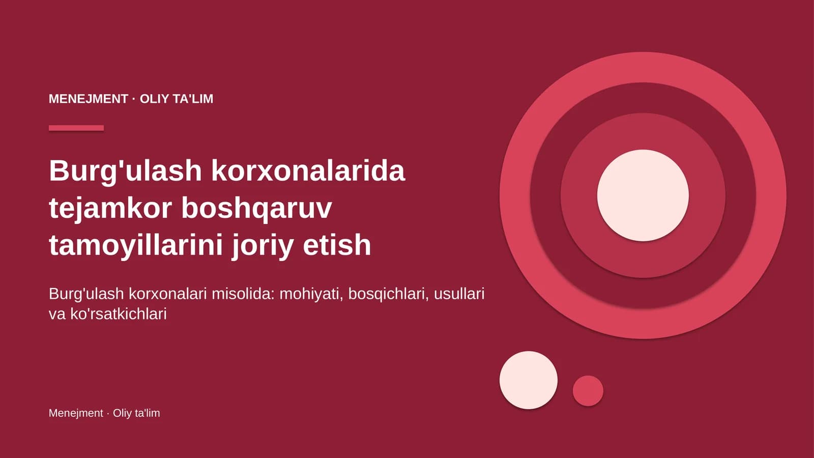 Burg'ulash korxonalarida tejamkor boshqaruv tamoyillarini joriy etish