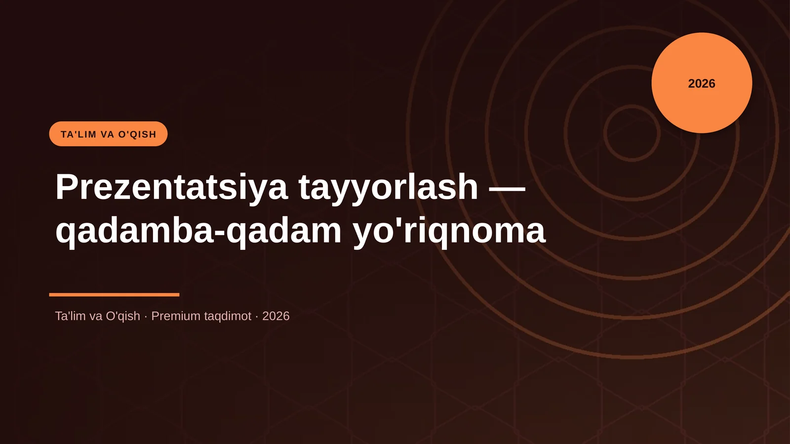Prezentatsiya tayyorlash — qadamba-qadam yo'riqnoma