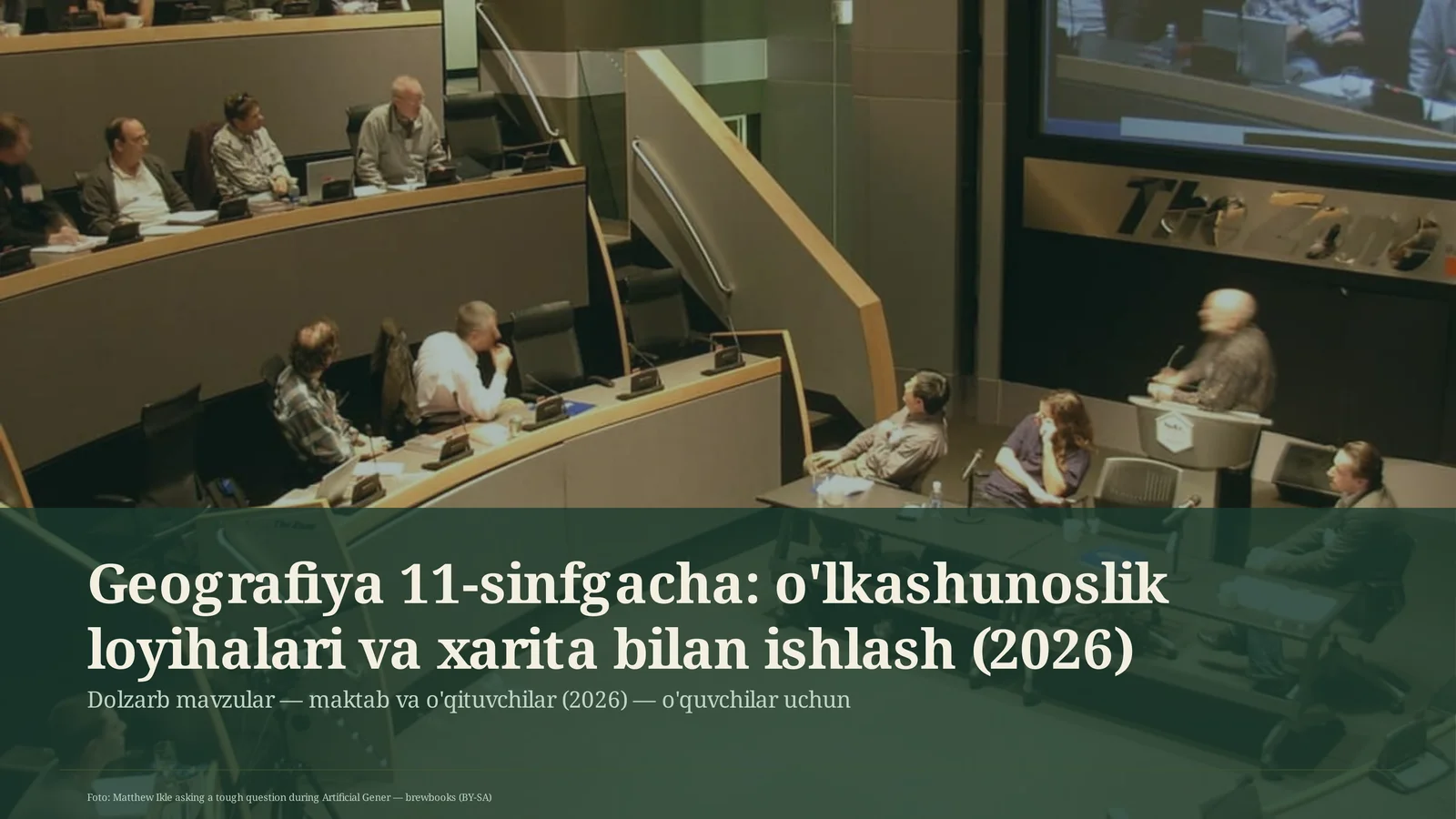 Geografiya 11-sinfgacha: o'lkashunoslik loyihalari va xarita bilan ishlash