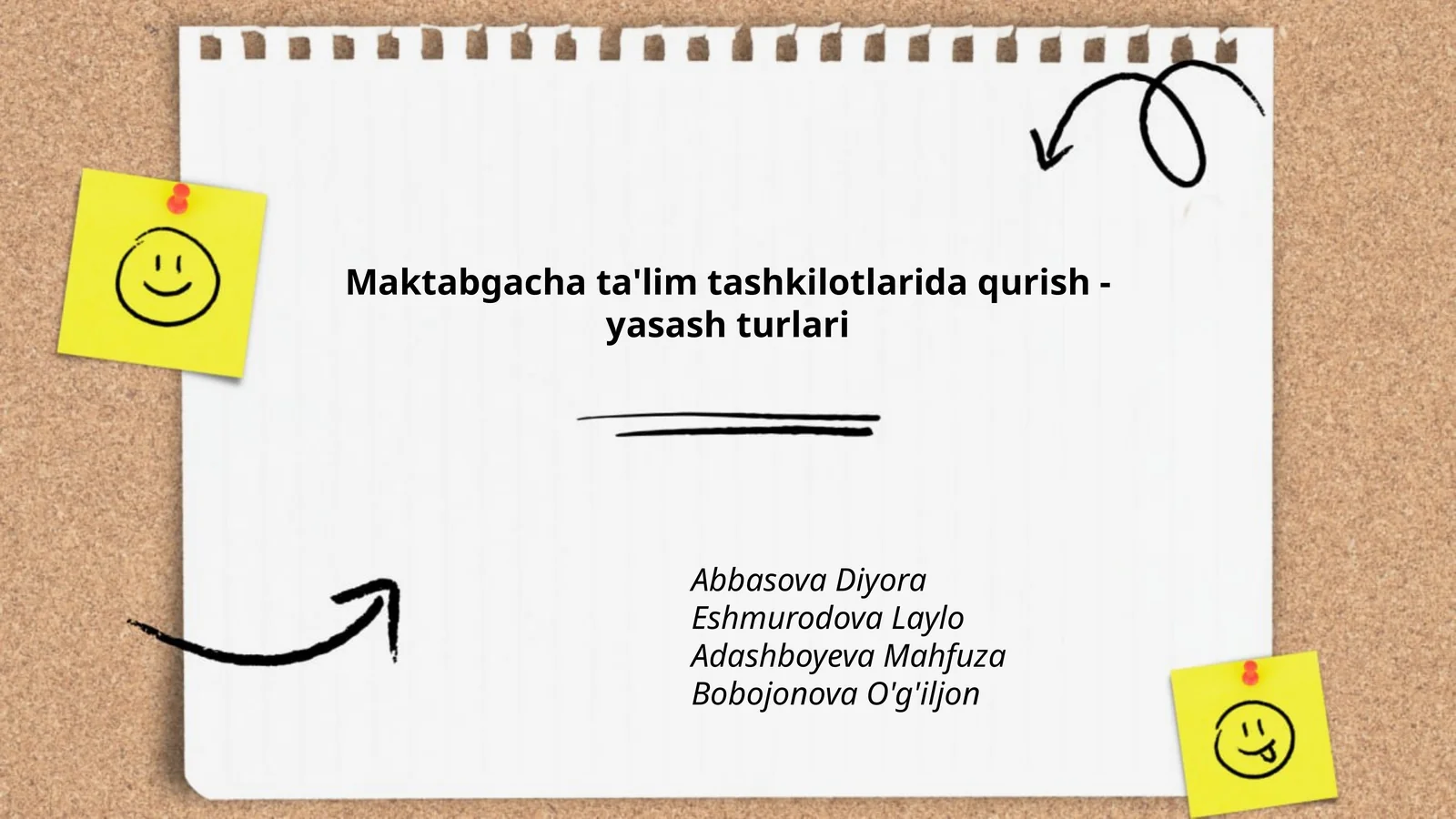 Maktabgacha ta'lim tashkilotlarida qurish - yasash turlari