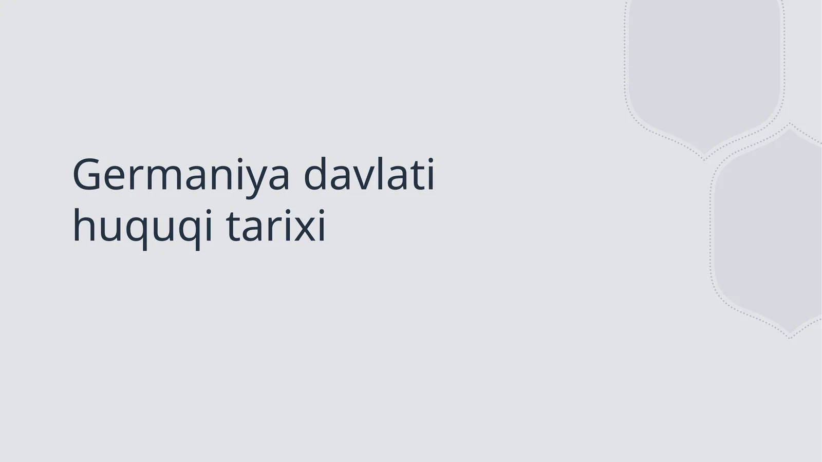 Germaniya davlati huquqi tarixi