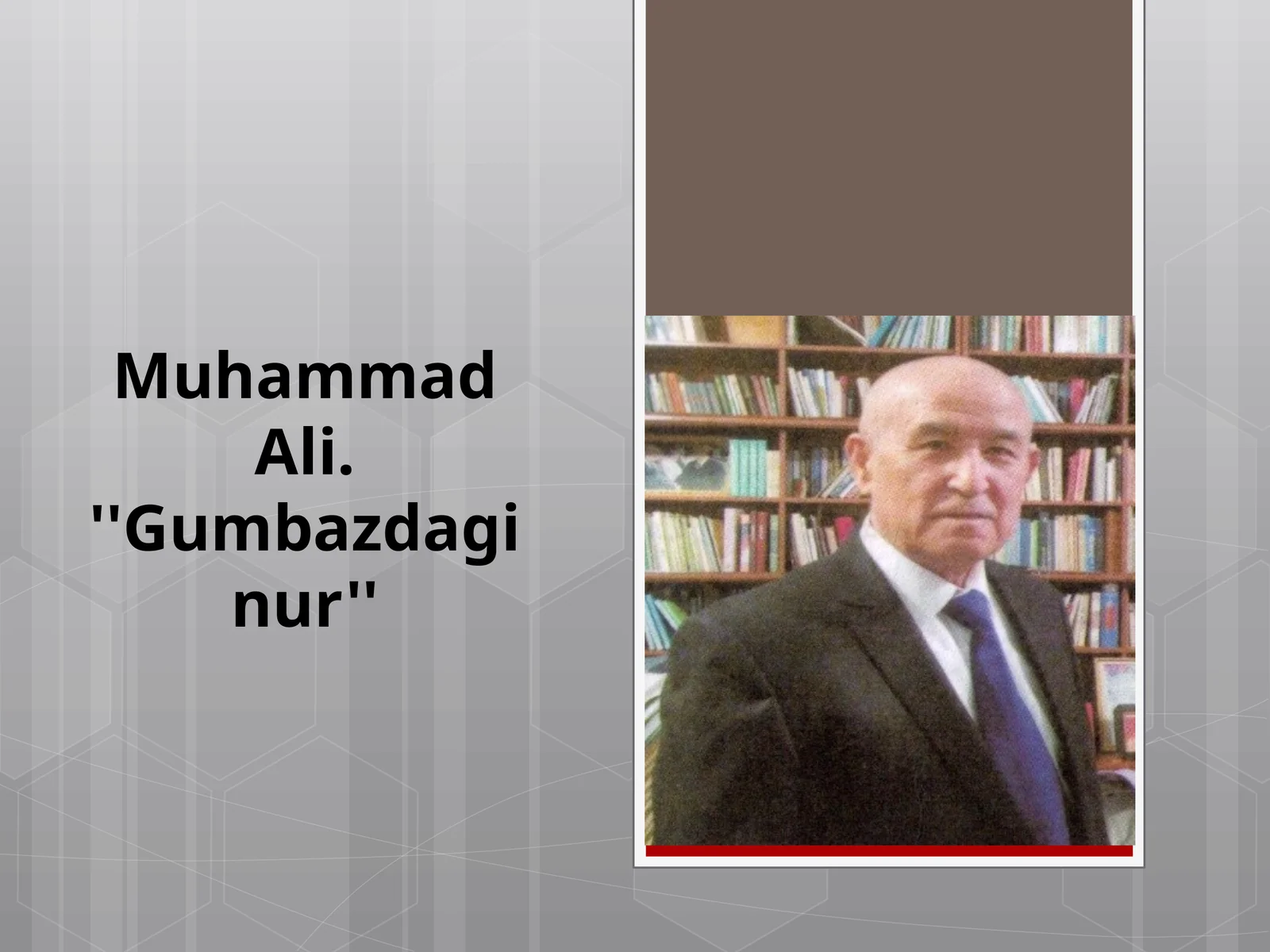''Gumbazdagi nur'' asari