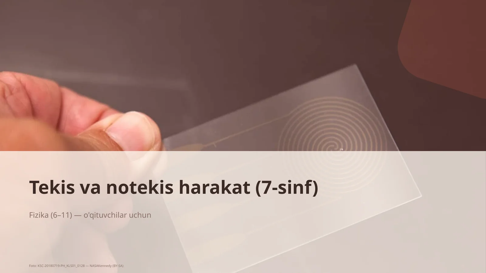 Tekis va notekis harakat (7-sinf)