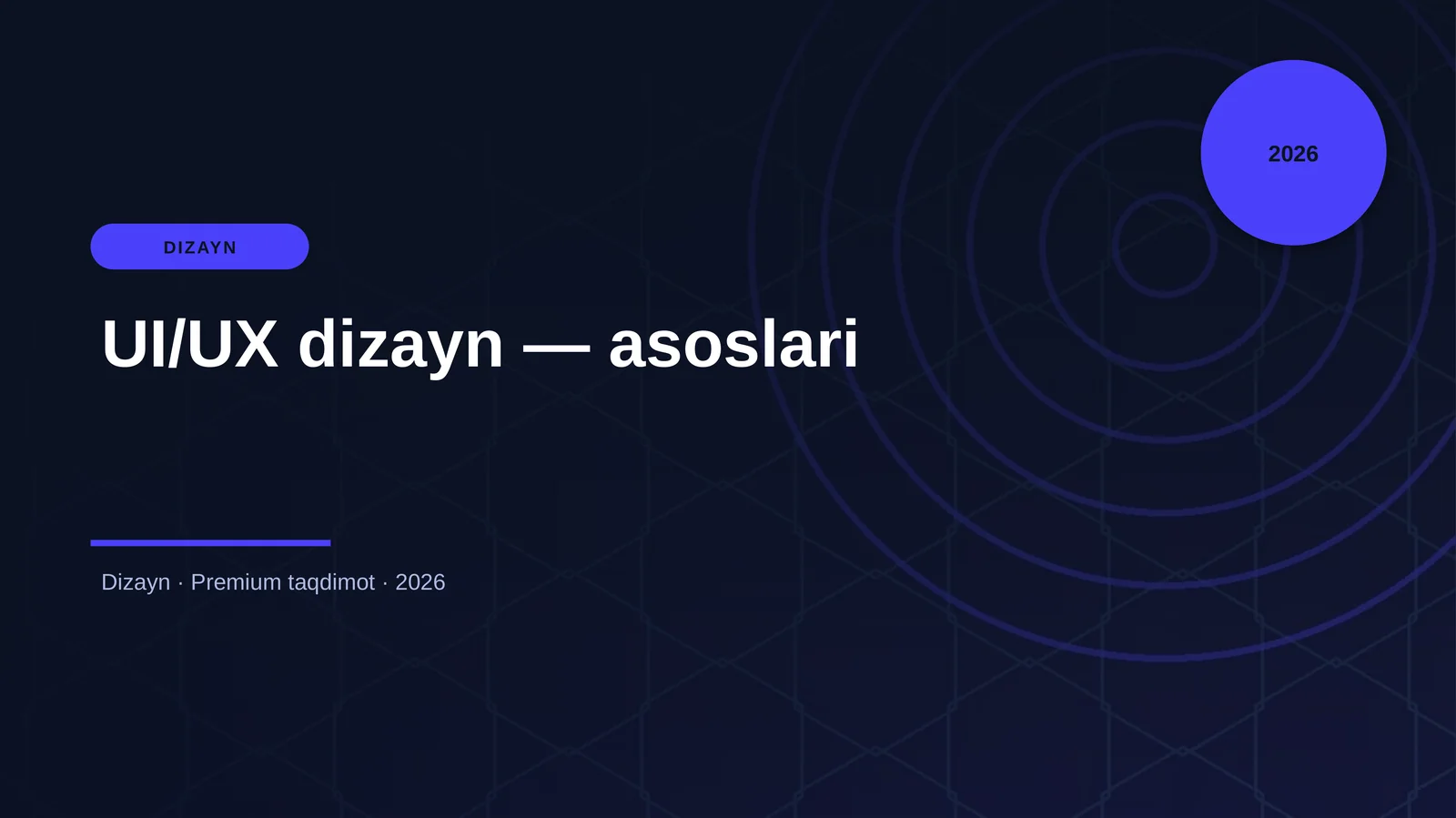 UI/UX dizayn — asoslari