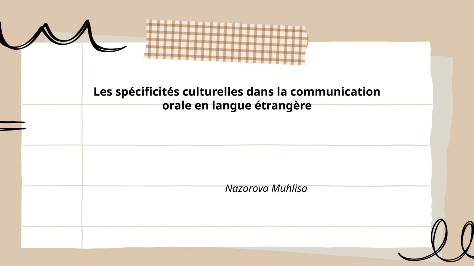 Les spécificités culturelles dans la communication orale en langue étrangère