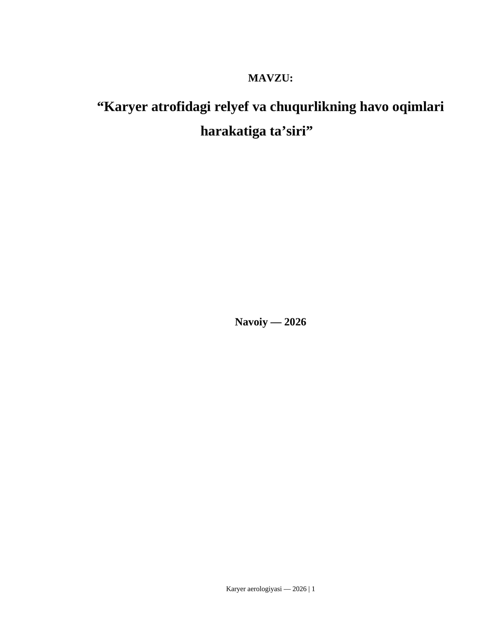 Karyer aerologiyasi