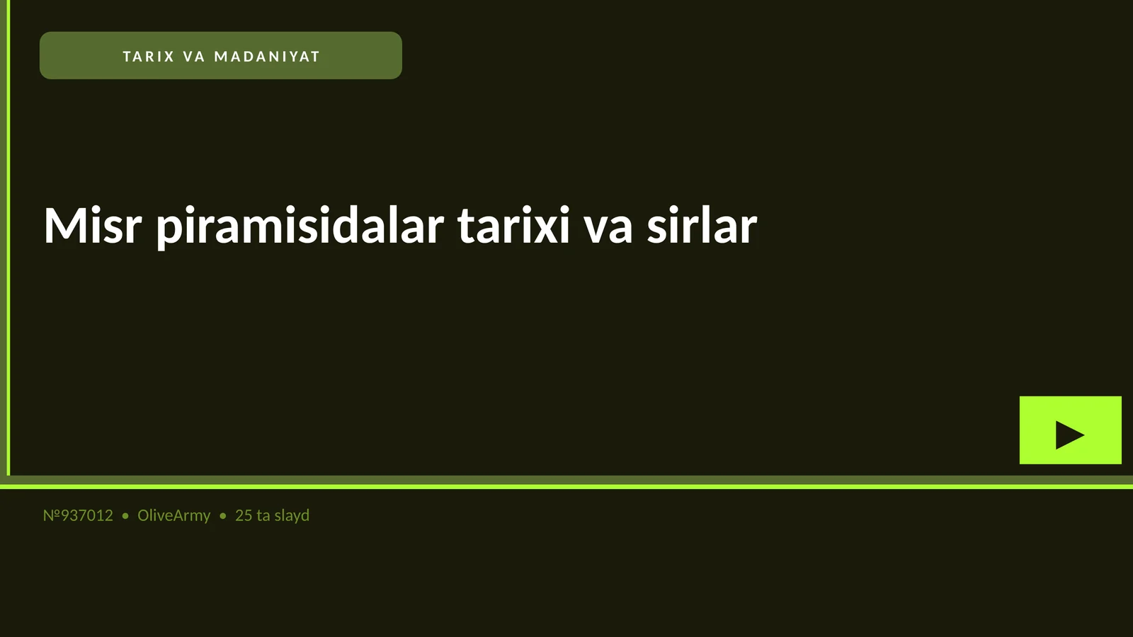 Misr piramisidalar tarixi va sirlar