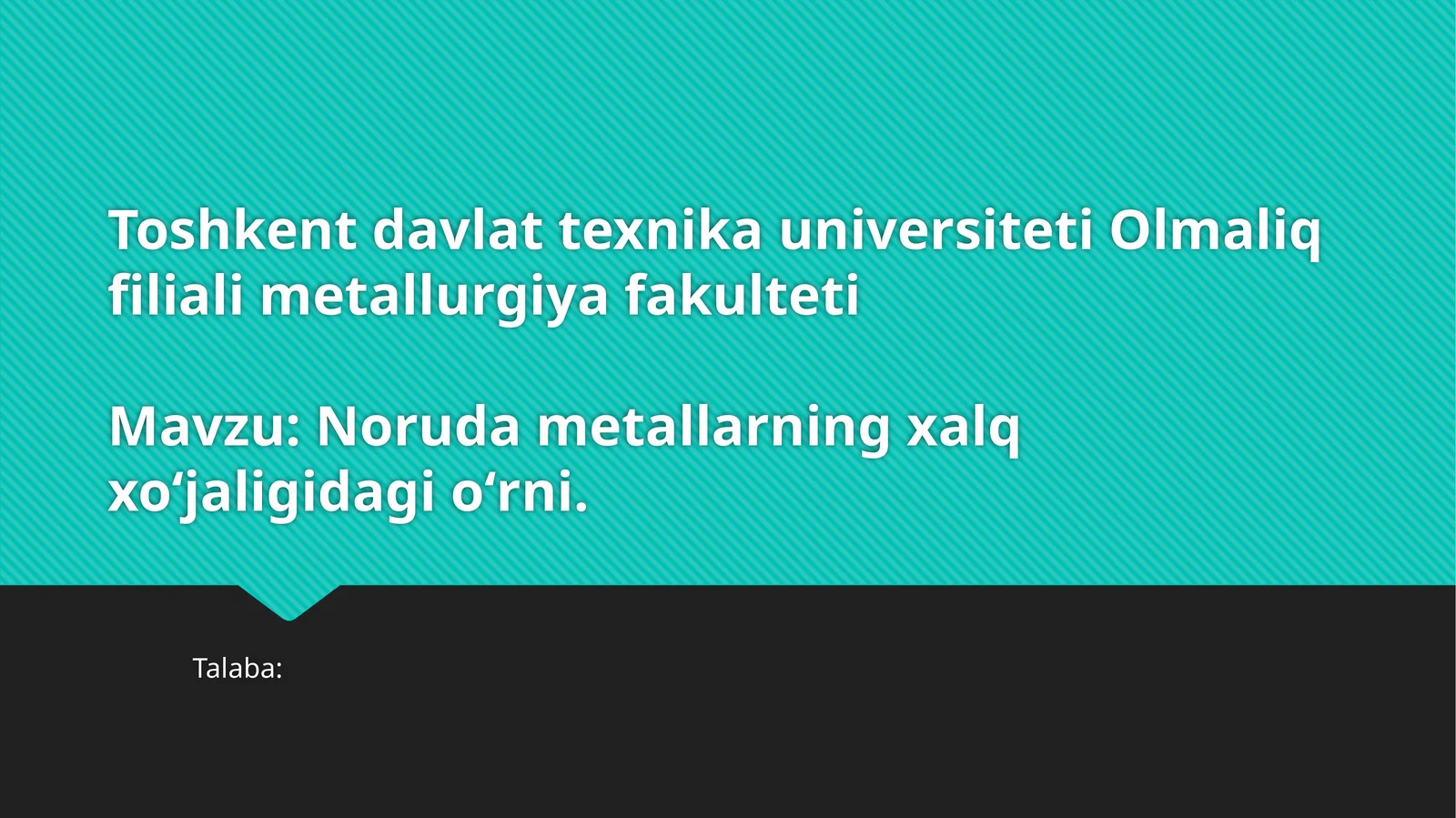 Norudametallarningxalqxoʻjaligidagioʻrni