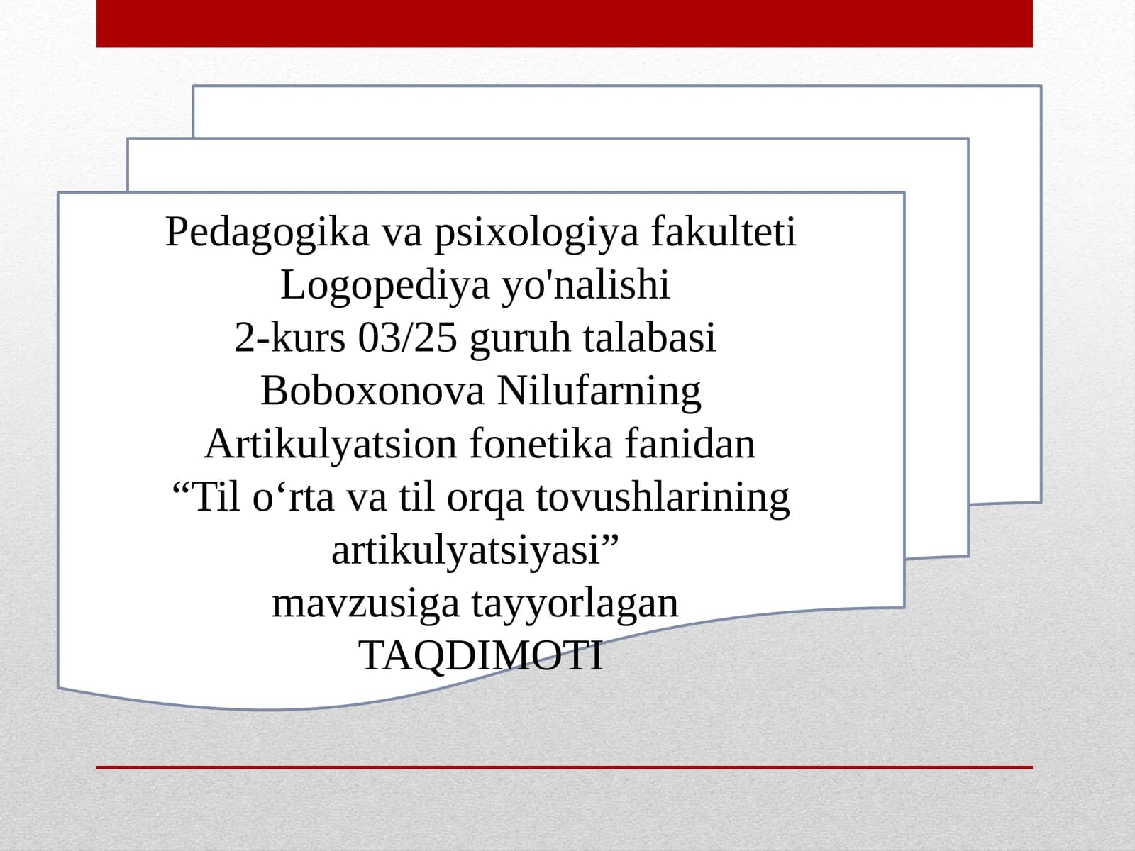 “Tiloʻrta va til orqatovushlariningartikulyatsiyasi”