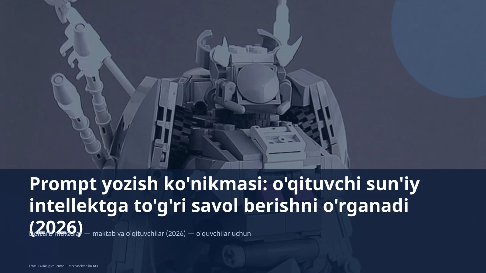 Prompt yozish ko'nikmasi: o'qituvchi sun'iy intellektga to'g'ri savol berishni o'rganadi