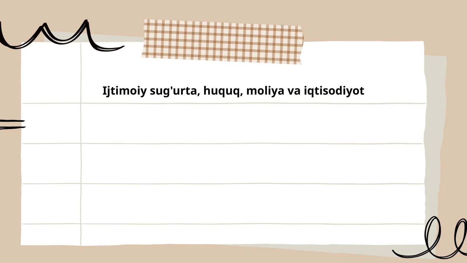 Ijtimoiy sug'urta:huquq, moliya va iqtisodiyot