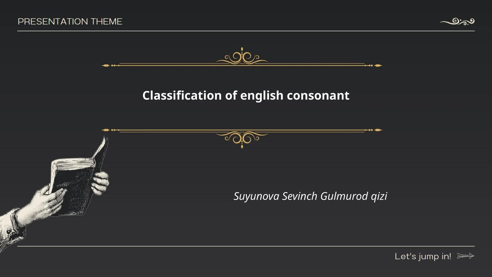 Classification of English Consonant