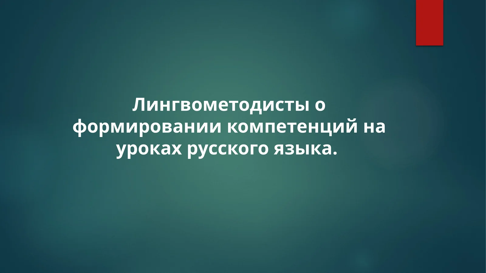 Лингвометодистыо формировании компетенций на уроках русского языка