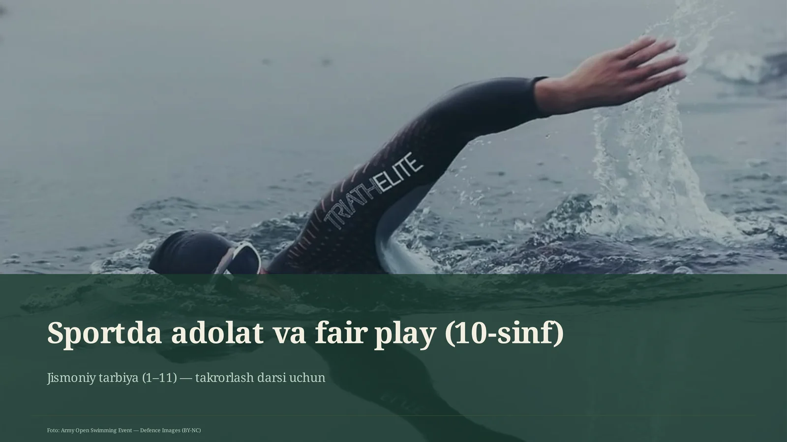 Sportda adolat va fair play (10-sinf)