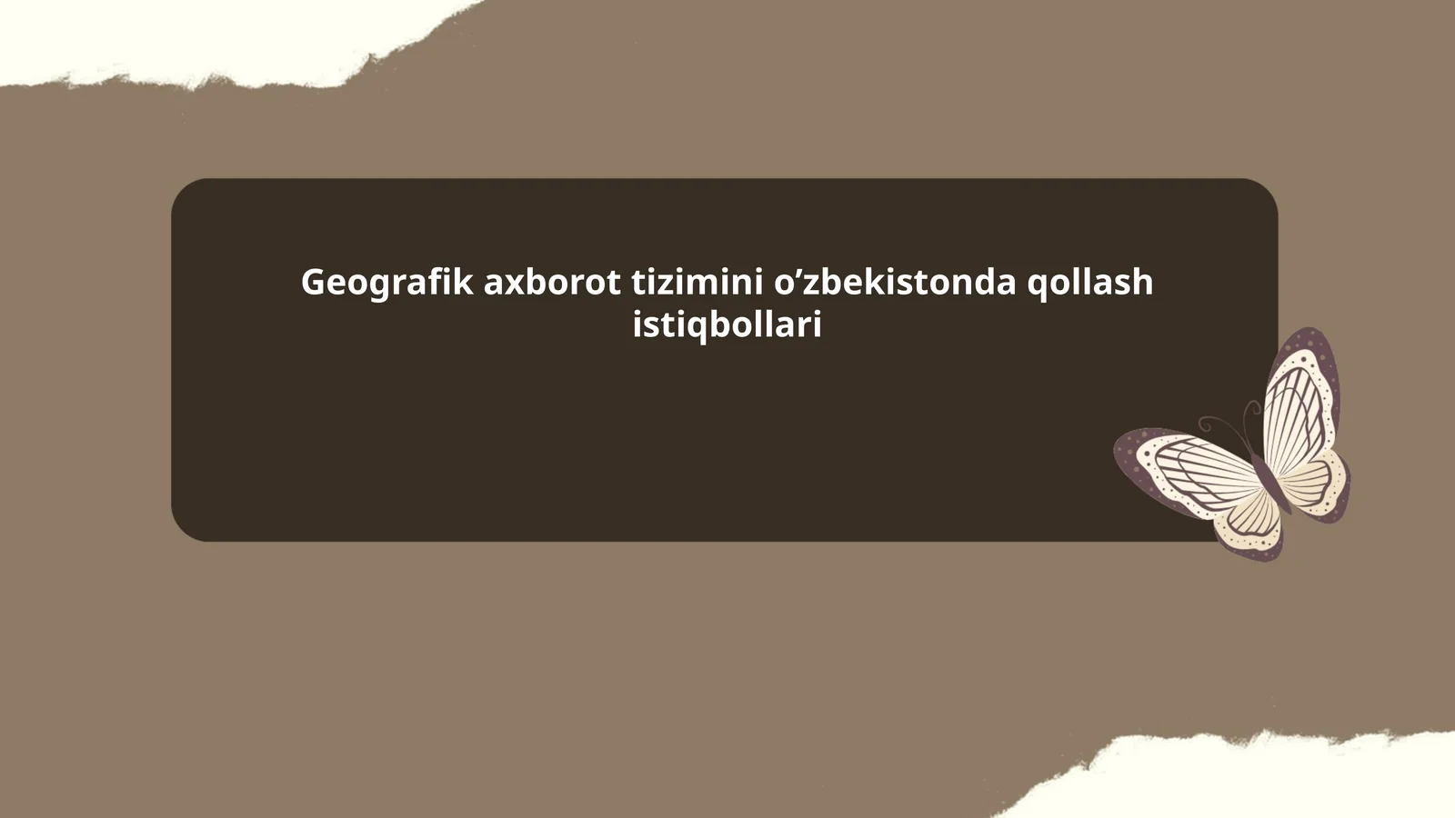 O'zbekistonda qishloq xo'jaligida geografik axborot tizimini qo'llash istiqbollari