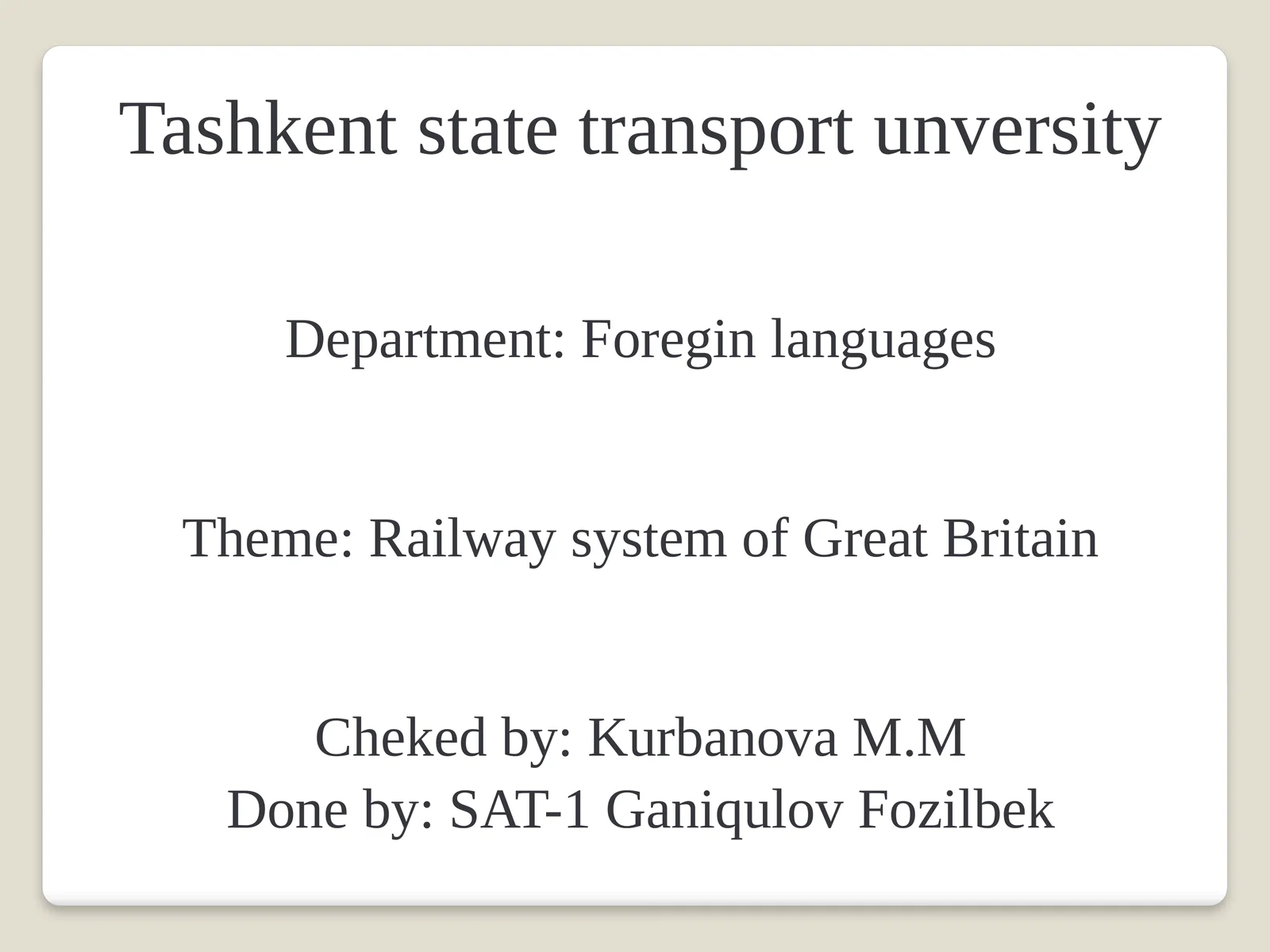 Railway system of Great Britain