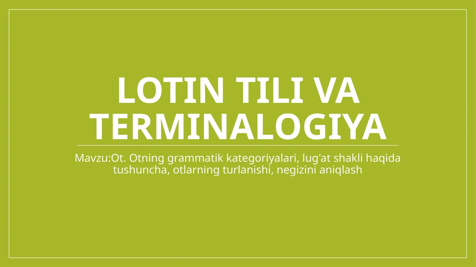 Lotintilivaterminalogiya