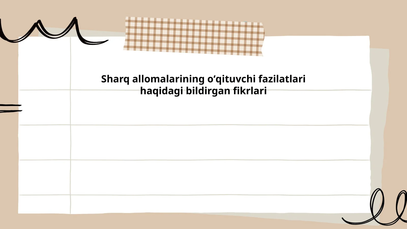 Sharq allomalarining oʻqituvchi fazilatlari haqidagi bildirgan fikrlari