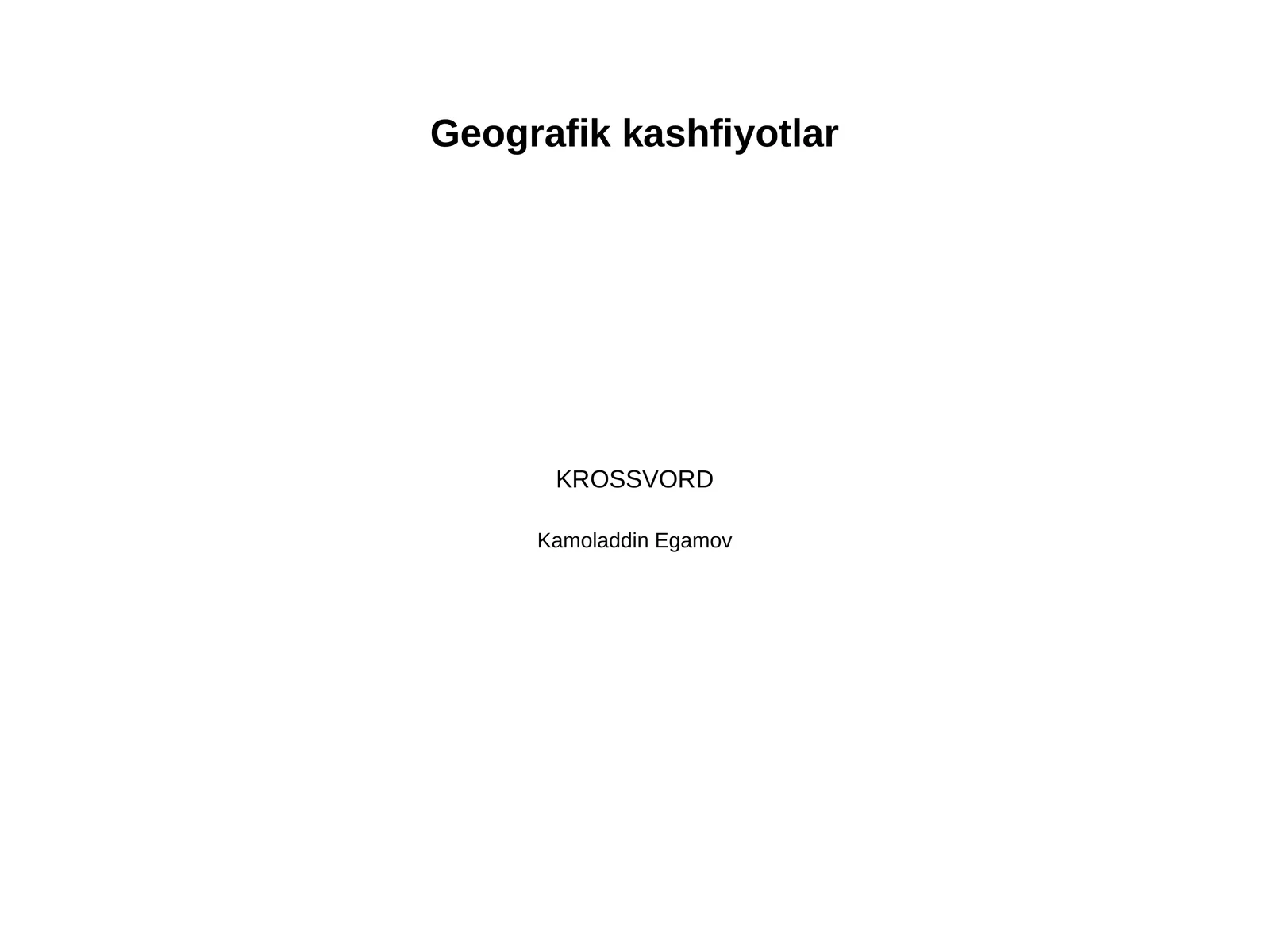Geografik kashfiyotlar