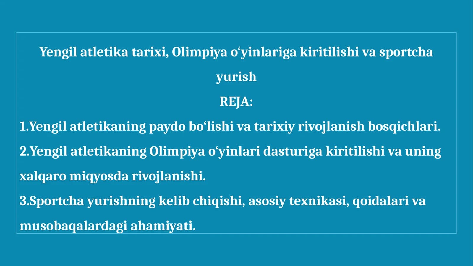 Yengil atletika tarixi, Olimpiya o‘yinlariga kiritilishi va sportcha yurish