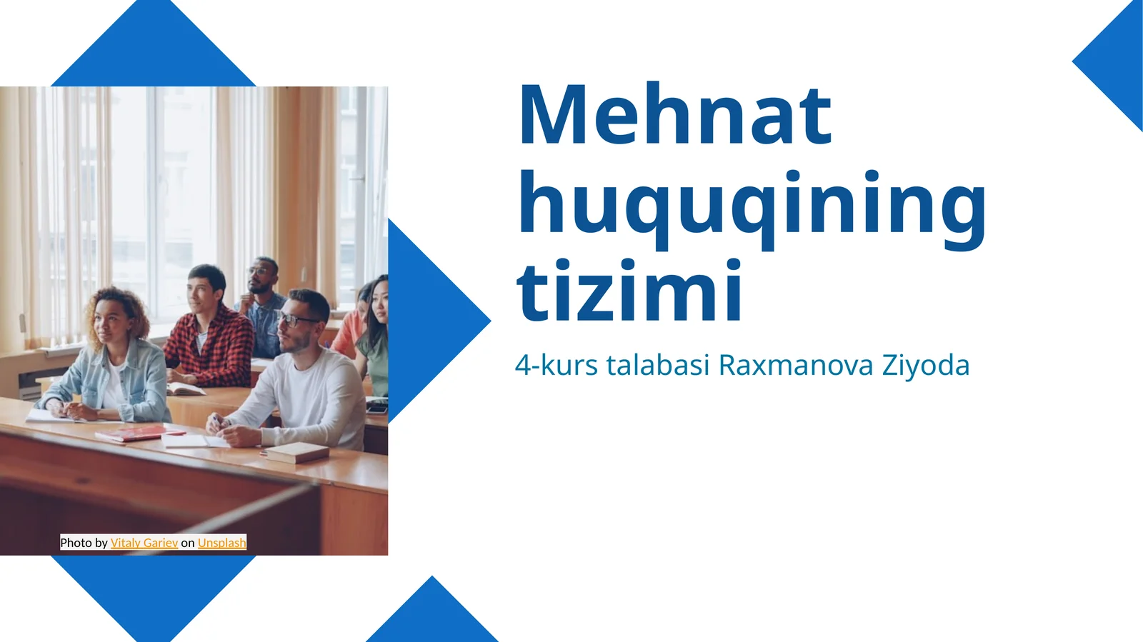 Mehnat huquqining tizimi