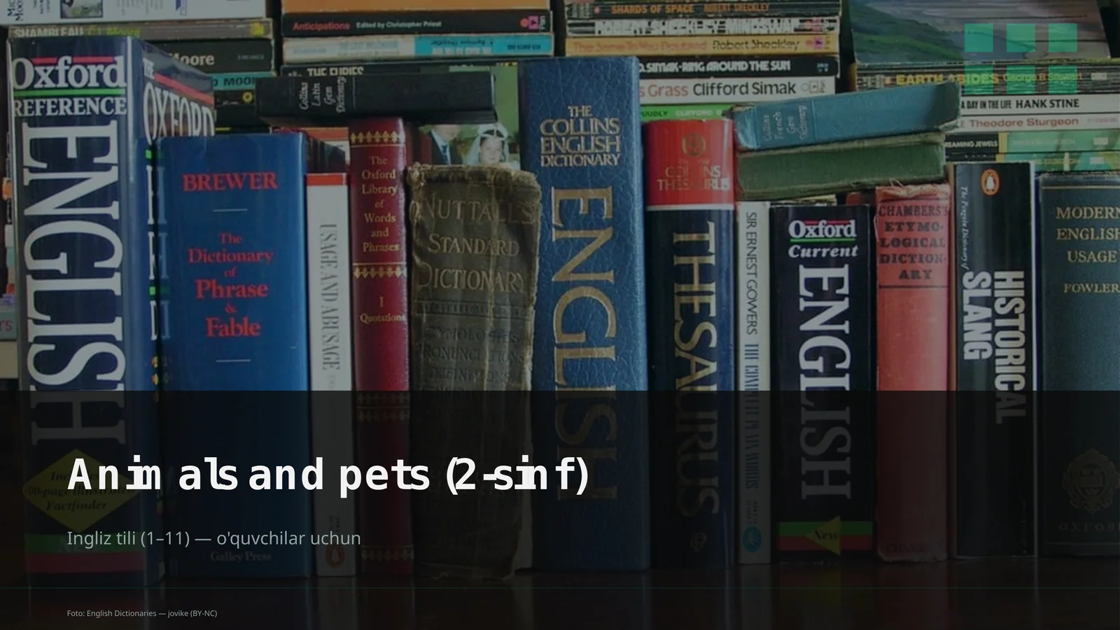 Animals and pets (2-sinf)