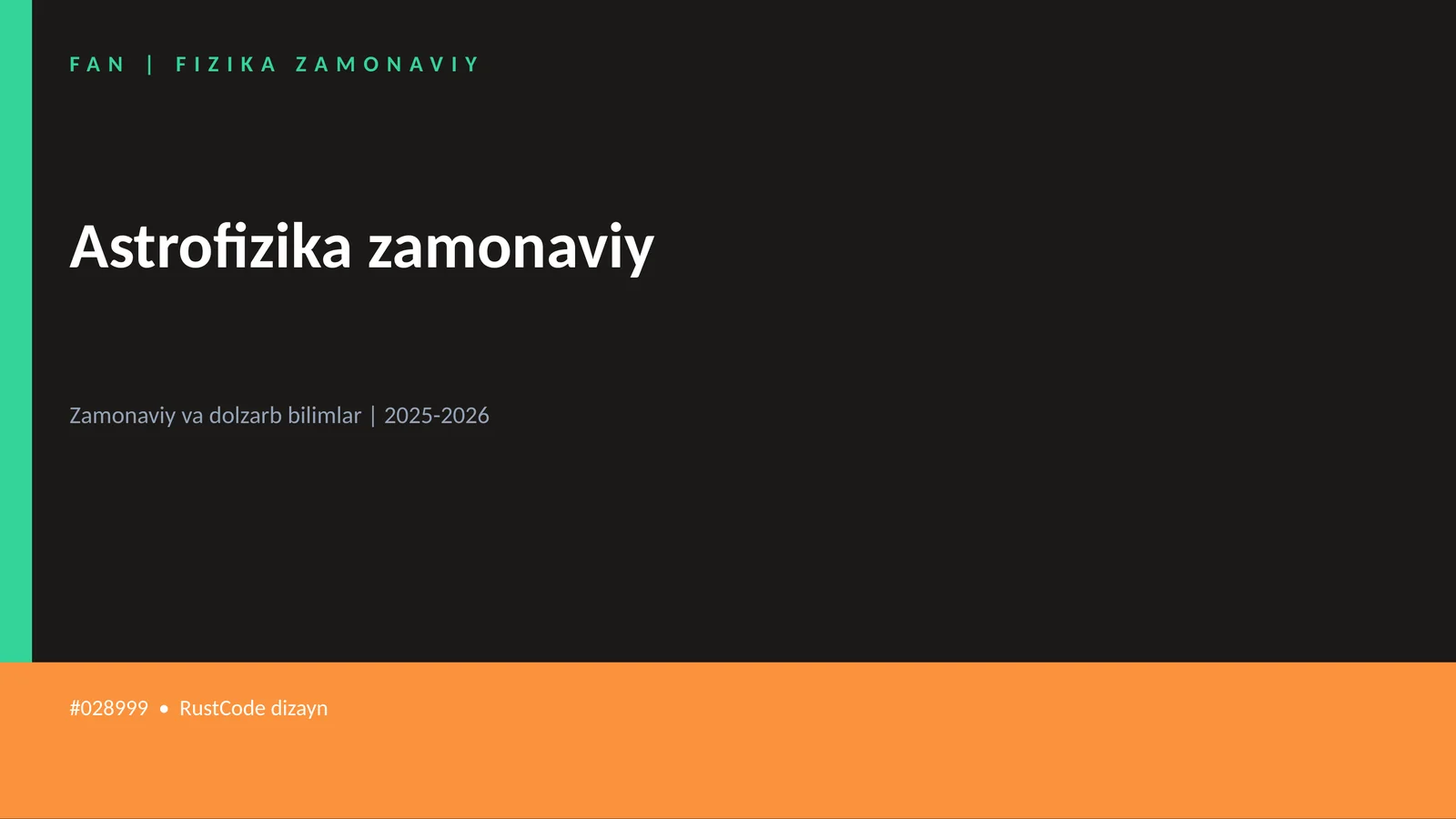 FIZIKA ZAMONAVIY