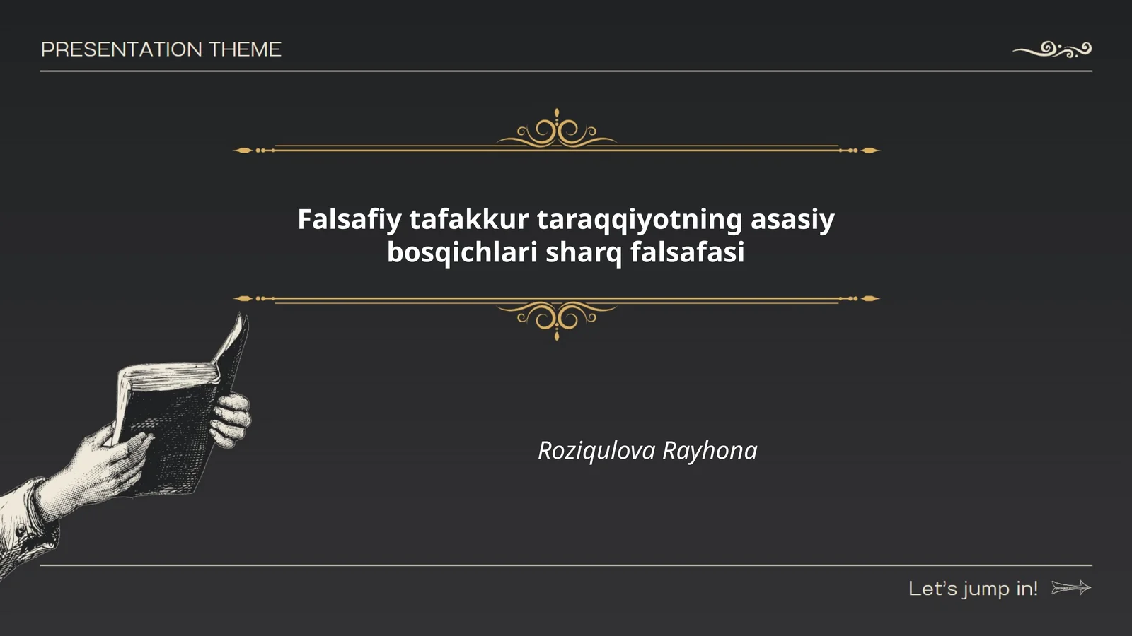 Falsafiy tafakkur taraqqiyotning asasiy bosqichlari sharq falsafasi