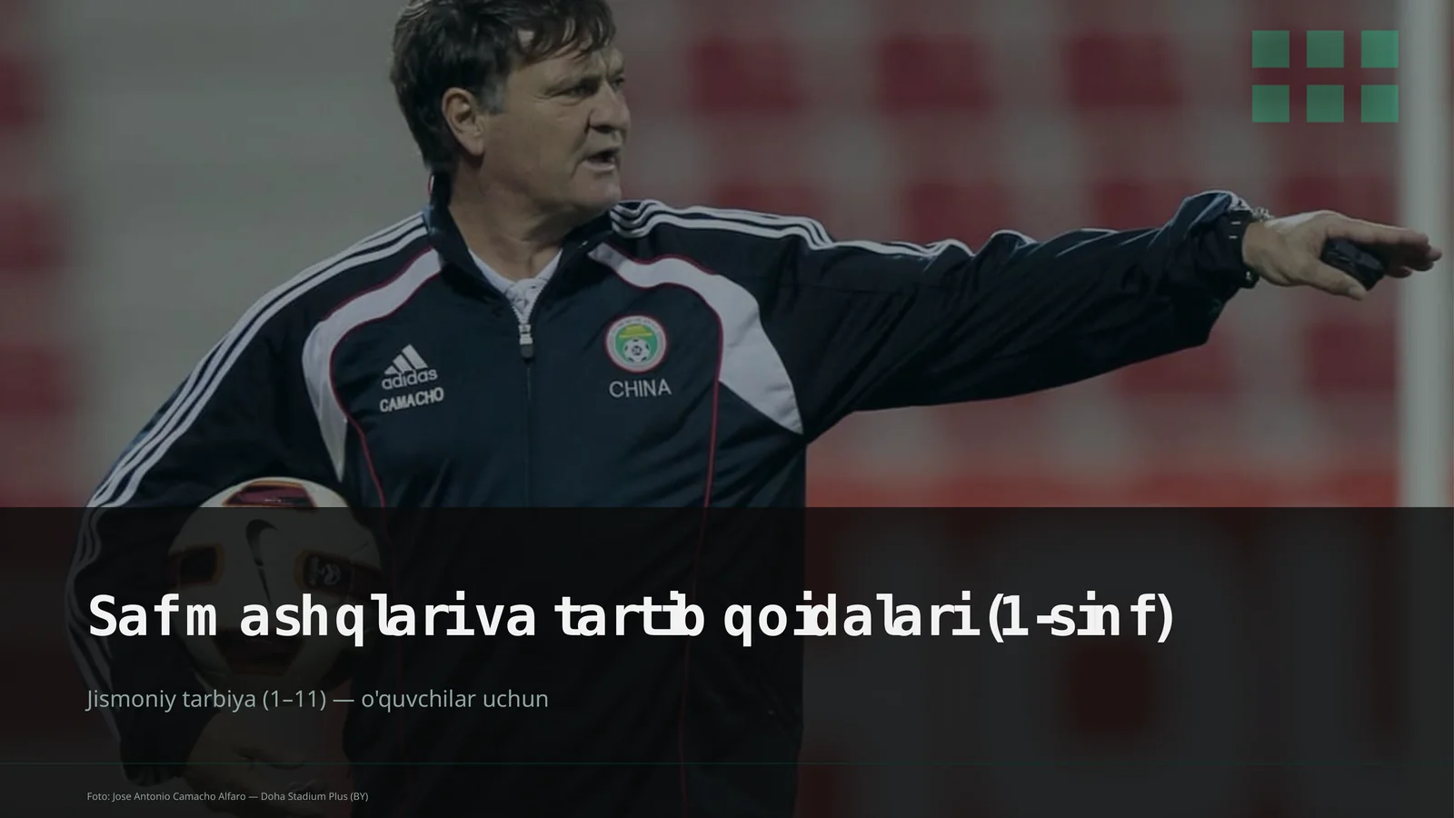Saf mashqlari va tartib qoidalari (1-sinf)