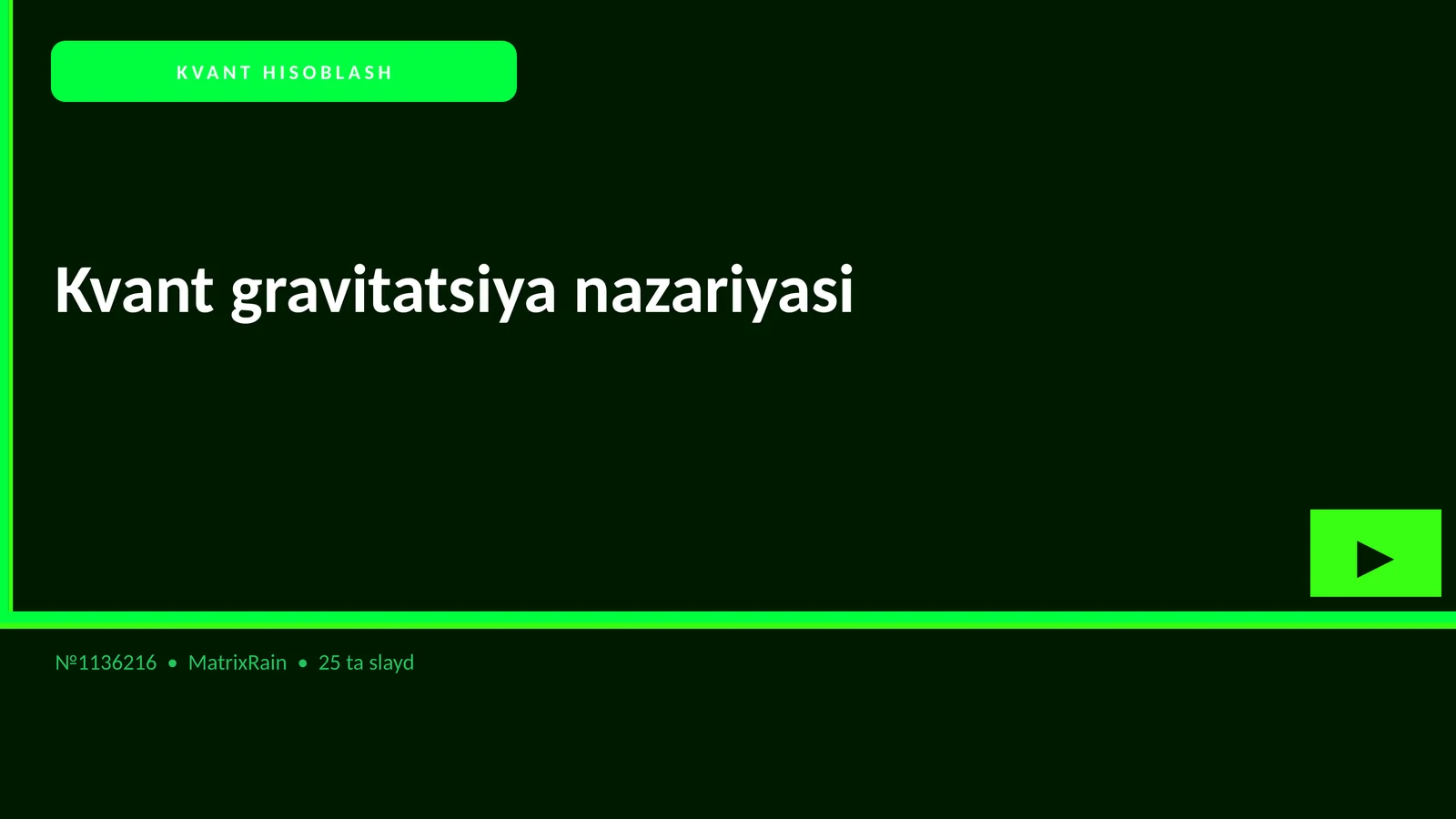 Kvant gravitatsiya nazariyasi