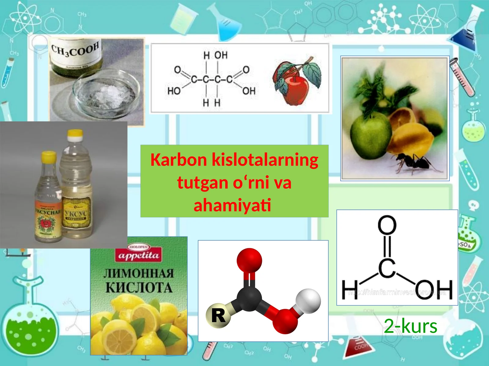 Karbonkislotalarningtutganoʻrnivaahamiyati